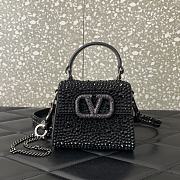 Bagsaaa Valentino Mini Vsling Bag With Sparkling Embroidery In Black - 13.5cm - 1