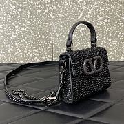 Bagsaaa Valentino Mini Vsling Bag With Sparkling Embroidery In Black - 13.5cm - 6