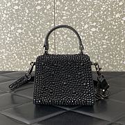 Bagsaaa Valentino Mini Vsling Bag With Sparkling Embroidery In Black - 13.5cm - 3