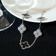 Bagsaaa Van Cleef & Arpels Silver & Black 5 motifs Bracelet - 6
