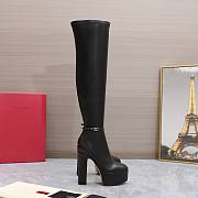 Bagsaaa Valentino Vlogo Black Over Knee Boots - 6