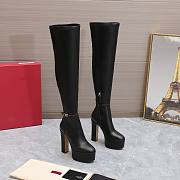 Bagsaaa Valentino Vlogo Black Over Knee Boots - 2