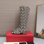 	 Bagsaaa Valentino Garavani VLogo Type boots in black Toile Iconographe fabric - 1