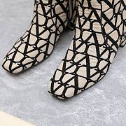 	 Bagsaaa Valentino Garavani VLogo Type boots in black Toile Iconographe fabric - 3
