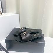 Bagsaaa Chanel Black Leather Slides - 5