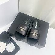 Bagsaaa Chanel Black Leather Slides - 3