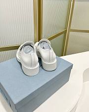Bagsaaa Prada White Brushed Leather Loafers - 4