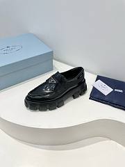 	 Bagsaaa Prada Black Brushed leather Monolith loafers 02 - 5