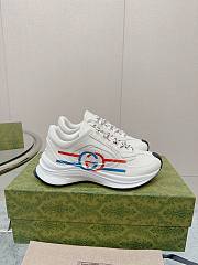 	 Bagsaaa Gucci Run Gg-logo Leather Trainers In Red White - 6