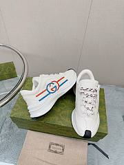 	 Bagsaaa Gucci Run Gg-logo Leather Trainers In Red White - 5
