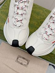 	 Bagsaaa Gucci Run Gg-logo Leather Trainers In Red White - 2