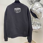 Bagsaaa Louis Vuitton Embroidered Cotton Sweatshirt Black - 3
