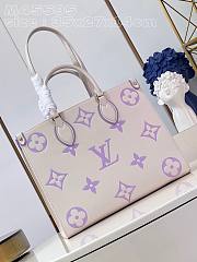 Bagsaaa Louis Vuitton Onthego MM White&Purple - 35*27*14CM - 1