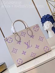 Bagsaaa Louis Vuitton Onthego MM White&Purple - 35*27*14CM - 2