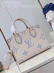 Bagsaaa Louis Vuitton Onthego PM White&Blue - 25 x 19 x 11.5 cm - 1