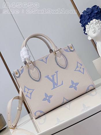 	 Bagsaaa Louis Vuitton Onthego PM White&Blue - 35*27*14CM