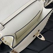 	 Bagsaaa Valentino Garavani Small Rockstud Leather Shoulder White Bag - 22.5*15.5*6cm - 4