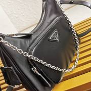 	 Bagsaaa Prada Re-Nylon and brushed leather mini-bag silver hardware - 22*19.5*6cm - 3