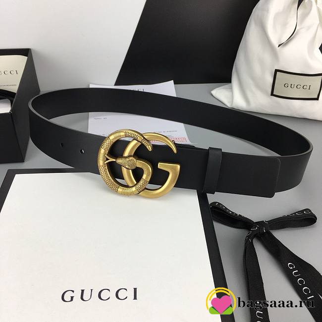 Bagsaaa Gucci Black Leather Belt  - 1