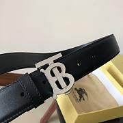 	 Bagsaaa Burberry Black Belt In Silver - 6