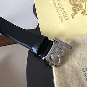 	 Bagsaaa Burberry Black Belt In Silver - 4