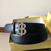 	 Bagsaaa Burberry Black Belt In Silver - 5