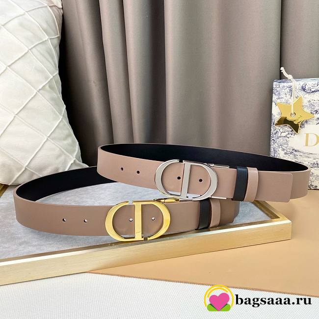 Bagsaaa Dior Belt In Nude Leather - 1