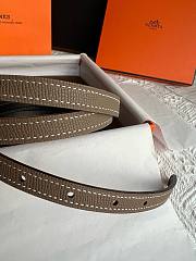 Bagsaaa HERMES Swift Epsom 13mm Roulis Belt Grey - 4