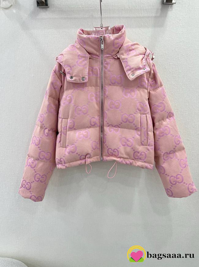 Bagsaaa Gucci Down Jacket In Pink - 1