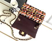 Bagsaaa Chanel Flap Bag Multicolor Tweed 20cm - 6