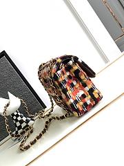 Bagsaaa Chanel Flap Bag Multicolor Tweed 20cm - 5