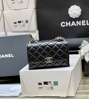Bagsaaa Chanel Flap Bag Black Leather - 13*18*6cm - 1