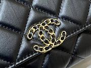 Bagsaaa Chanel Flap Bag Black Leather - 13*18*6cm - 2