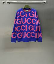 BAGSAAA GUCCI WOOL JUMPER WITH GUCCI INTARSIA - 1