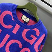 BAGSAAA GUCCI WOOL JUMPER WITH GUCCI INTARSIA - 5