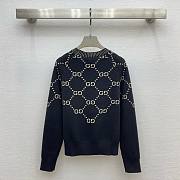 Bagsaaa Gucci Interlocking Gg Jacquard Wool Sweater Black - 6