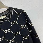 Bagsaaa Gucci Interlocking Gg Jacquard Wool Sweater Black - 5