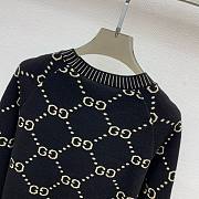 Bagsaaa Gucci Interlocking Gg Jacquard Wool Sweater Black - 4