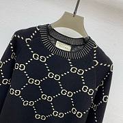 Bagsaaa Gucci Interlocking Gg Jacquard Wool Sweater Black - 3