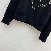 Bagsaaa Gucci Interlocking Gg Jacquard Wool Sweater Black - 2