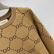 	 Bagsaaa Gucci Interlocking Gg Jacquard Wool Sweater Brown - 5