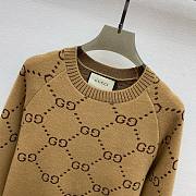 	 Bagsaaa Gucci Interlocking Gg Jacquard Wool Sweater Brown - 4