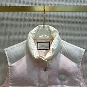 Bagsaaa Gucci GG COTTON CANVAS PADDED GILET Pink - 6