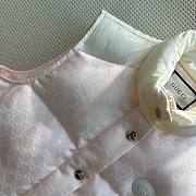 Bagsaaa Gucci GG COTTON CANVAS PADDED GILET Pink - 5