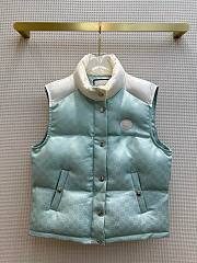 	 Bagsaaa Gucci GG COTTON CANVAS PADDED GILET GREEN - 1