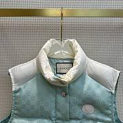 	 Bagsaaa Gucci GG COTTON CANVAS PADDED GILET GREEN - 3