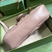 Bagsaaa Gucci Mini Marmont Pink Leather - 22*13*6cm - 5