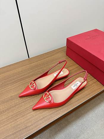 	 Bagsaaa Valentino Vlogo Heels In Red Leather