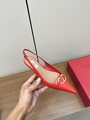 	 Bagsaaa Valentino Vlogo Heels In Red Leather - 6