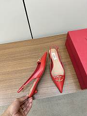	 Bagsaaa Valentino Vlogo Heels In Red Leather - 2